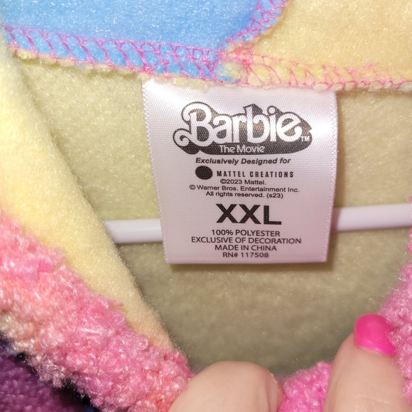 Barbie The Movie Kenough Hoodie XXL Tie Dye Plush Fleece New without tags unisex - Picture 2 of 5